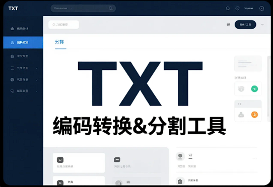 TXT文本文件编码转换与分割工具：一键转换UTF8/GBK/UNICODE，智能分割超大文本文件