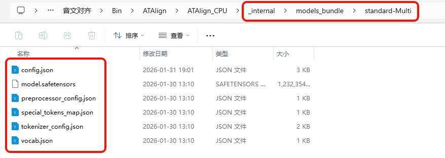 模型目录